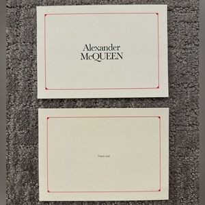 Alexander McQueen Thank You Card Set